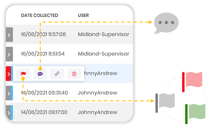 Tapapp flags and notes